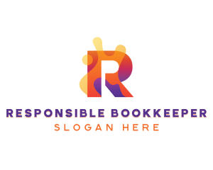 Colorful Splash Letter R logo design