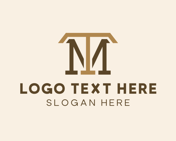 Letter Tm logo example 1