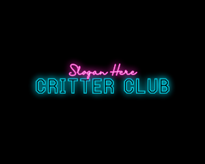 Neon DJ Nightlife logo design