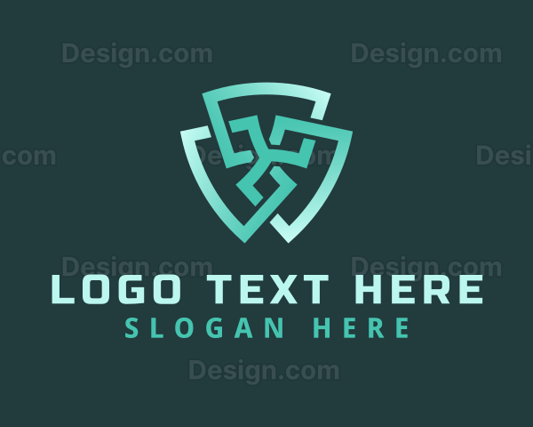 Gradient Modern Shield Link Logo