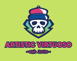 Hip Hop Skull Graffiti  logo design