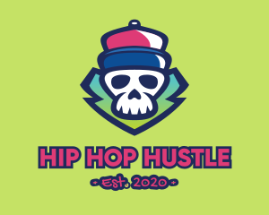 Hip Hop Skull Graffiti  logo design