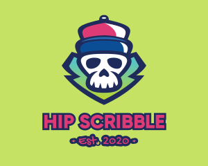 Hip Hop Skull Graffiti  logo design