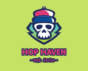 Hip Hop Skull Graffiti  logo design