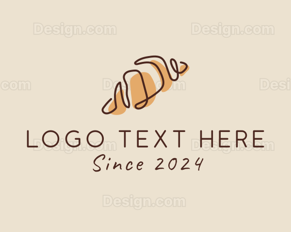 French Croissant Bread Logo