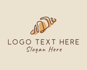 French Croissant Bread Logo