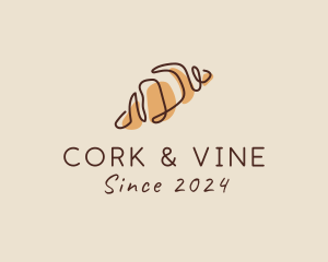 French Croissant Bread logo design