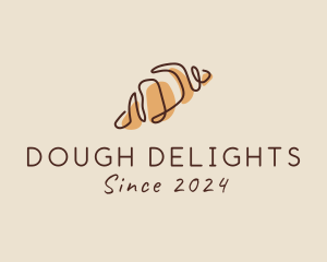 French Croissant Bread logo design