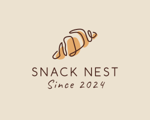 French Croissant Bread logo design