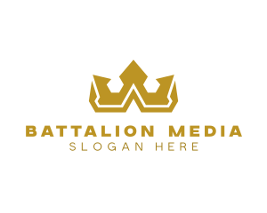 Gold Polygon Royalty logo design