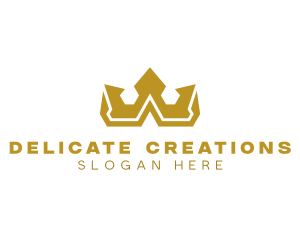 Gold Polygon Royalty logo design