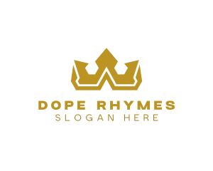 Gold Polygon Royalty logo design