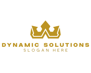 Gold Polygon Royalty logo design