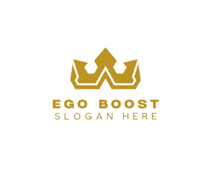 Gold Polygon Royalty logo design