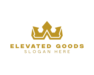 Gold Polygon Royalty logo design