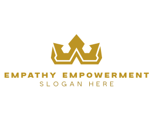 Gold Polygon Royalty logo design