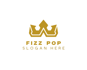 Gold Polygon Royalty logo design