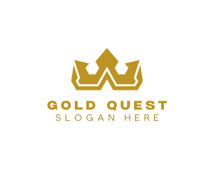 Gold Polygon Royalty logo design