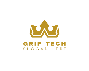 Gold Polygon Royalty logo design