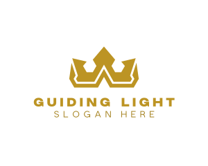 Gold Polygon Royalty logo design