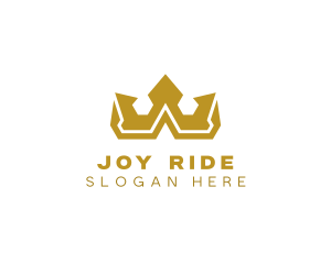 Gold Polygon Royalty logo design