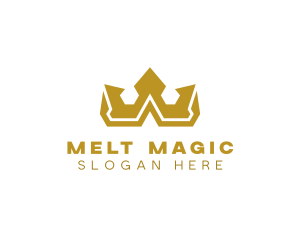 Gold Polygon Royalty logo design