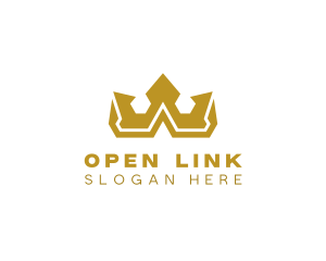 Gold Polygon Royalty logo design