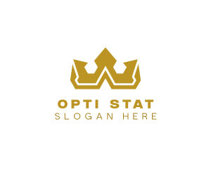 Gold Polygon Royalty logo design