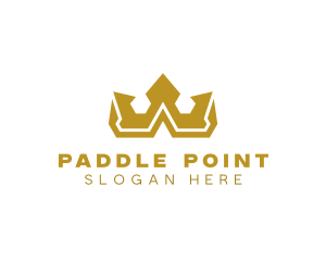 Gold Polygon Royalty logo design