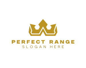 Gold Polygon Royalty logo design