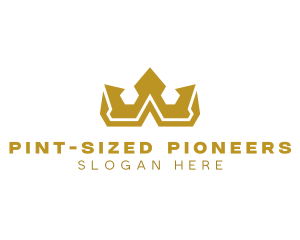 Gold Polygon Royalty logo design