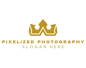 Gold Polygon Royalty logo design