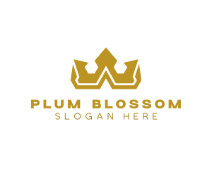 Gold Polygon Royalty logo design