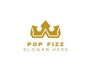 Gold Polygon Royalty logo design