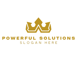 Gold Polygon Royalty logo design