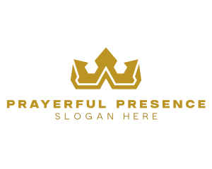 Gold Polygon Royalty logo design