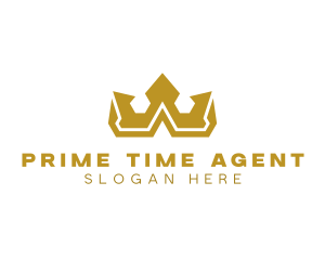 Gold Polygon Royalty logo design