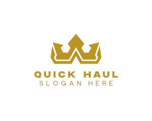 Gold Polygon Royalty logo design