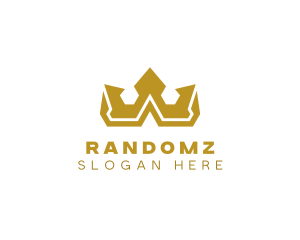 Gold Polygon Royalty logo design