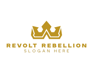 Gold Polygon Royalty logo design