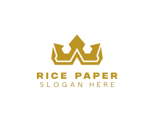 Gold Polygon Royalty logo design