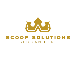 Gold Polygon Royalty logo design