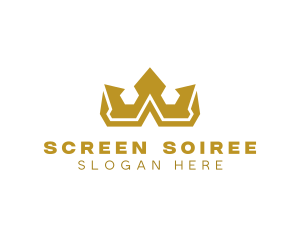 Gold Polygon Royalty logo design