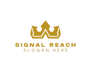 Gold Polygon Royalty logo design