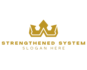 Gold Polygon Royalty logo design