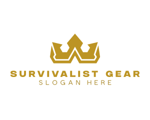 Gold Polygon Royalty logo design