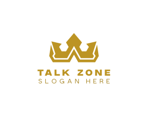 Gold Polygon Royalty logo design