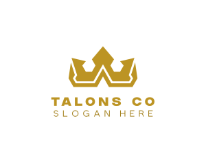 Gold Polygon Royalty logo design