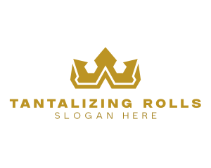 Gold Polygon Royalty logo design