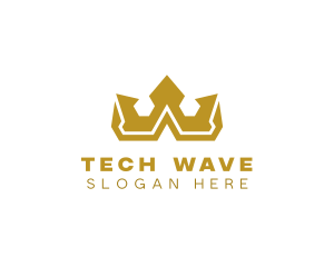 Gold Polygon Royalty logo design